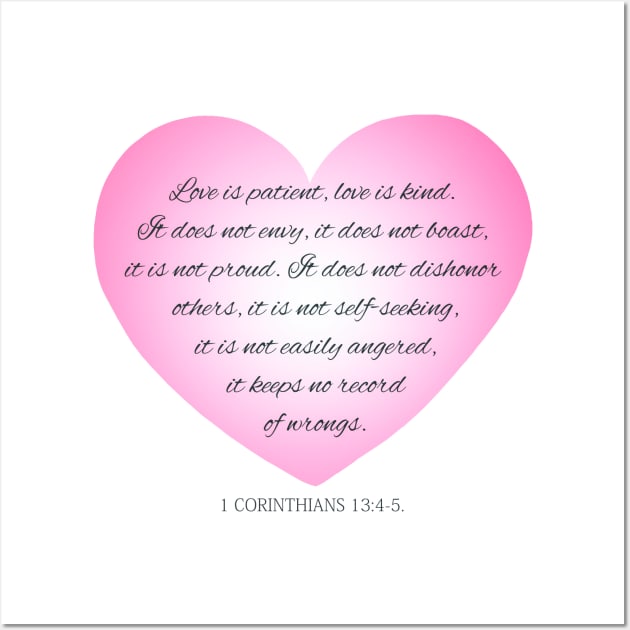 Inspirational Love Bible Verse Valentine's Day Calligraphy Wall Art by Jasmine Anderson